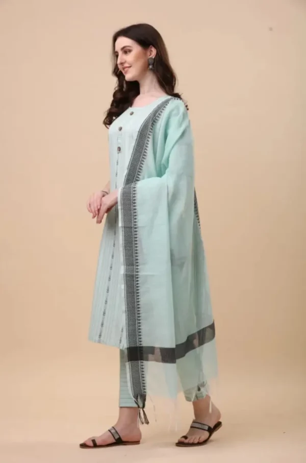 Women Striped Pure Cotton A-line Kurta