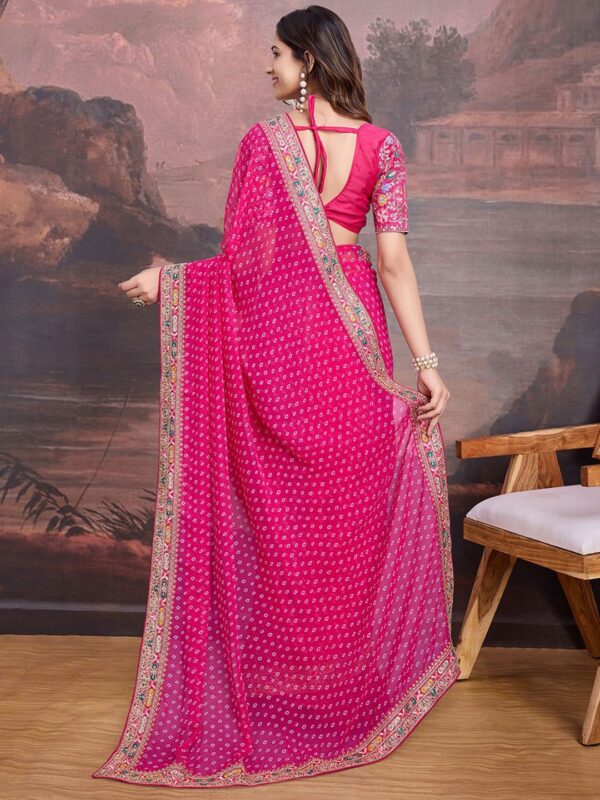 Embroidered Saree With Blouse - Image 2